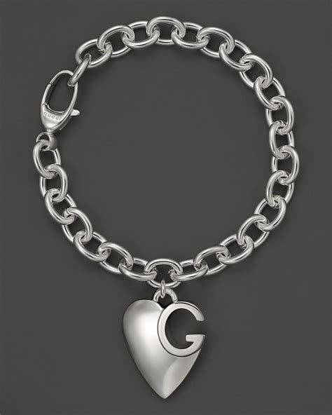 silver gucci charms for women|gucci sterling silver charm bracelet.